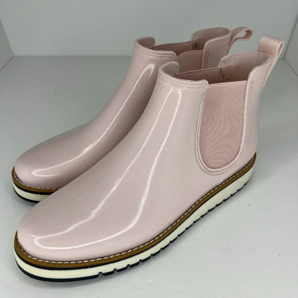 Sonoma Womens Pink Round Toe Foam Footbed Slip-On Ankle Size 9 Chelsea Boots